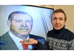85 Bin Mozaik Taşıyla Erdoğan’ın Portresini Yaptı