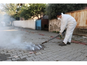 Payas’ta Kanalizasyonda Dumanlı Haşere İlaçlaması