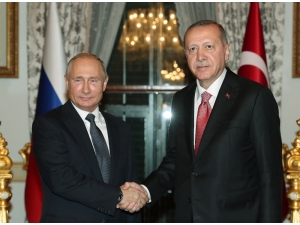 Cumhurbaşkanı Erdoğan, Rusya Devlet Başkanı Putin İle Bir Araya Geldi