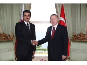 Cumhurbaşkanı Erdoğan Ve Katar Emiri Al Sani İle Bir Araya Geldi