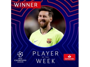 Uefa Şampiyonlar Ligi’nde Haftanın Futbolcusu Messi