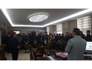 Kağızman’da Yeni Göreve Başlayan Öğretmenler Kaymakam Öter’e Ziyaret