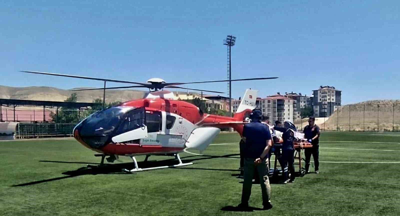 malatya-da-parmagi-kopan-kadin-hava-ambulansiyla-sevk-edildi