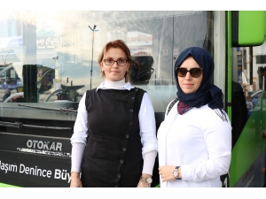 Büyükşehir’in Kadın Şoförleri Direksiyon Başında