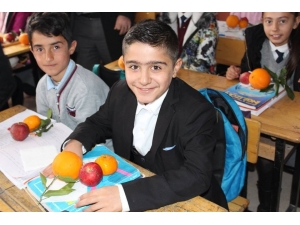 Saray Belediyesinden Öğrencilere Meyve