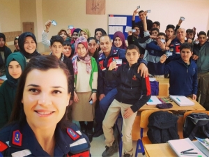 Köprüköy Jandarma Trafik Timleri Öğrencilere Seminer Verdi