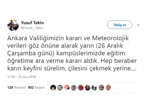 Ankara’da Üniversite Eğitimine Kar Molası