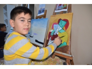 Akseki’de Yağlı Boya Resim Kursu Açıldı