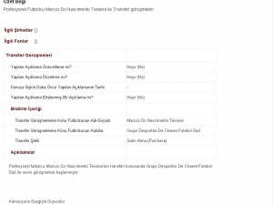 Galatasaray Marcao’yu Kap’a Bildirdi