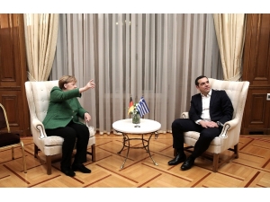 Almanya Başbakanı Angela Merkel Atina’da