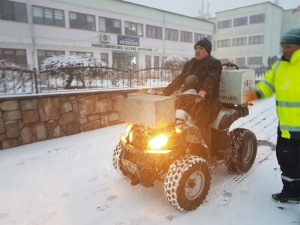 Belediye Başkanı Atv Aracına Bindi, Kaldırımları Solüsyonladı