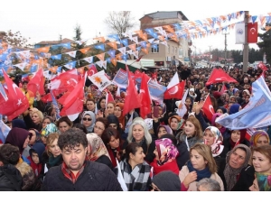 Yahşihan’da Ak Parti Miting Havasında Seçim Bürosu Açtı