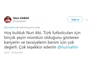 Ozan Kabak’tan Nuri Şahin’e Cevap
