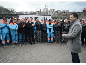 Chp Kuşadası Belediye Başkan Adayı Günel Belediye İşçilerini Ziyaret Etti