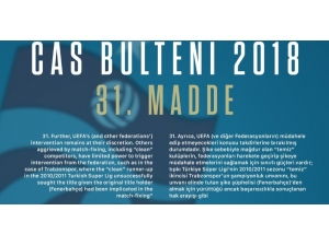 Önder Bülbüloğlu: "Cas, Son Yayınladığı Bültende 2010-2011 Sezonu Şampiyonluğumuzu Bir Kez Daha Tescil Etmiştir”