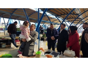 Develi’de Cumhur İttifakı El Ele Salı Pazarını Ziyaret Etti