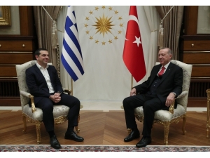 Cumhurbaşkanı Recep Tayyip Erdoğan, Yunanistan Başbakanı Aleksis Çipras’ı Kabul Etti.