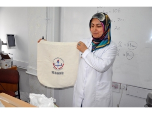 Sorgun Halk Eğitim Merkezinde Bez Çanta Üretimi Başladı