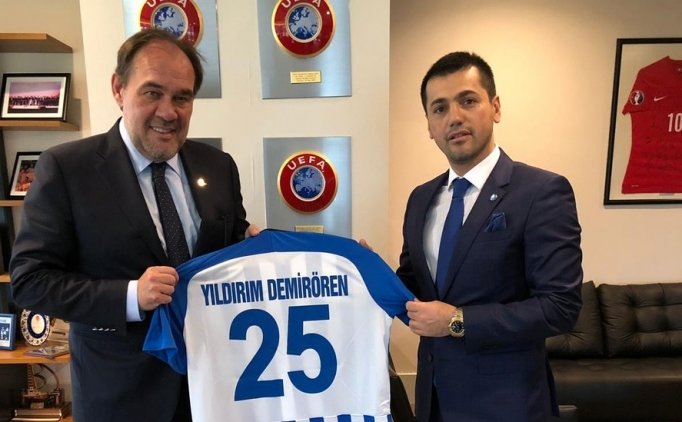Tff Başkanı Demirören Ve Erzurumspor Başkanı Üneş Ile Görüştü