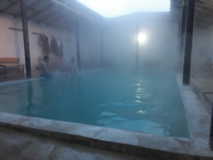 Diyadin’de Eksi 20 Derecede Kaplıca Keyfi