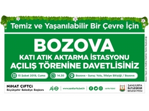 Bozova Katı Atık Aktarma İstasyonu Hizmete Sunuluyor