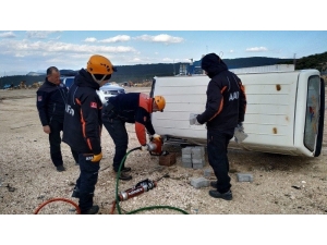 Afad’dan Trafik Kazası Tatbikatı