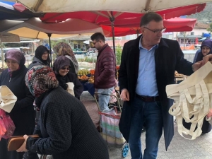 Vezirhan’da ’Plastik Poşete Hayır’ Kampanyasına Destek