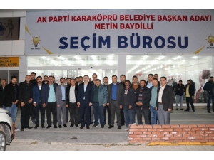 Başkan Adayı Baydilli Seçim Bürosunda Vatandaşları Ağırlıyor