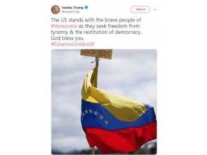 Ivanka Trump: “Abd Venezuela’nın Cesur İnsanlarının Yanında”