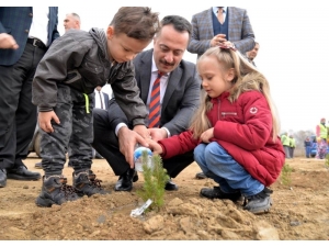 Çocukların İsimleri Bulunan 500 Fidan Toprakla Buluştu