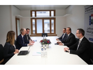 Bakan Çavuşoğlu, Bm Genel Sekreteri’nin Suriye Özel Temsilcisi Pedersen İle Görüştü