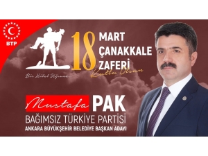 Btp Ankara Adayı Mustafa Pak: “Çanakkale İman Gücü İle Kazanılmıştır”
