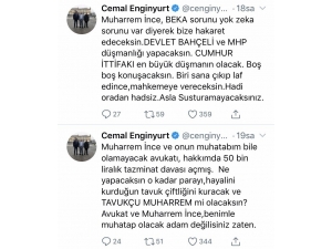 Muharrem İnce İle Cemal Enginyurt Mahkemelik Oldu