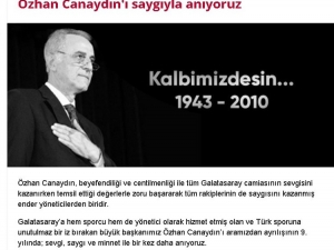 Galatasaray’dan Özhan Canaydın İçin Anma Mesajı