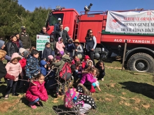 Edremitli Öğrencilerden Kızılkeçili Hatıra Ormanı