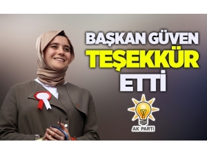 Kadın Kolları Başkanı Güven Teşekkür Etti