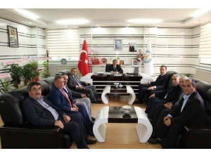 Kaymakamlardan Başkan Arif Teke’ye ’Hayırlı Olsun’ Ziyareti