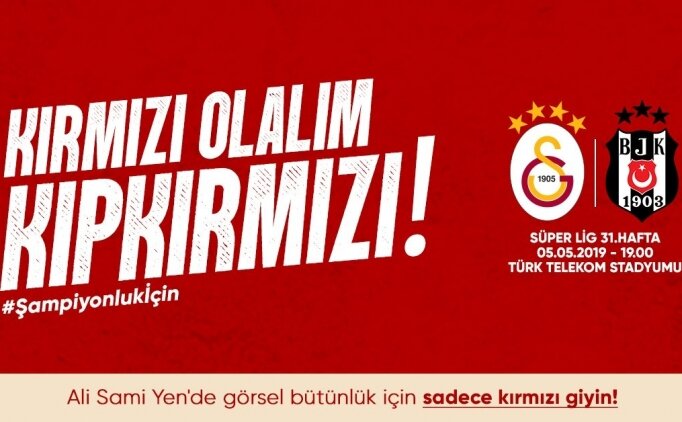 Galatasaray'dan Taraftara Derbi Çağrısı!