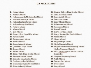31 İlde 49 Müze Bugün Ücretsiz
