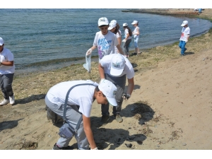 Gemlik Sahilleri Öğrenciler Eliyle Pırıl Pırıl