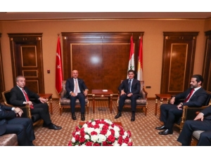 Bakan Çavuşoğlu, Ikby Başkanı Barzani İle Görüştü