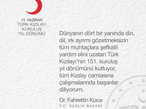 Bakan Koca’dan Kutlama Mesajı