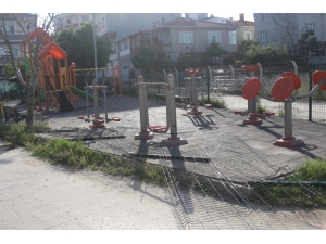 Hızını Alamayınca Çocuk Parkına Daldı