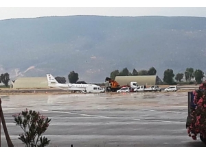 Bodrum’da Özel Uçak Pistten Çıktı