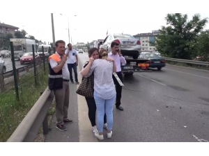 E-5’te Kadın Sürücüyü Gözyaşlarına Boğan Zincirleme Kaza