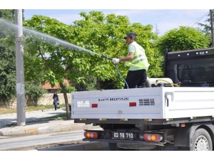 Şuhut’ta Zararlı Haşerelere Karşı İlaçlama Çalışmaları