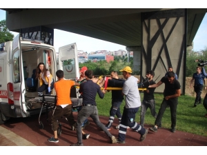 Viyadükten Dereye Atlayan Şahıs Yaralandı