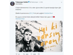 Trabzonspor’dan Eren Bülbül Paylaşımı