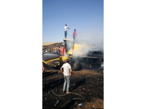 Biçerdöver Yandı, 50 Dönümlük Ekili Arazi Kül Oldu