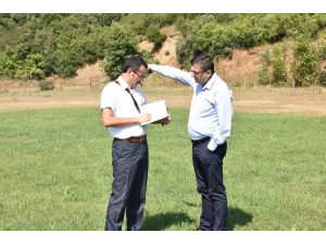 Çan Belediye Başkanı Öz, Güreş Sahasını İnceledi